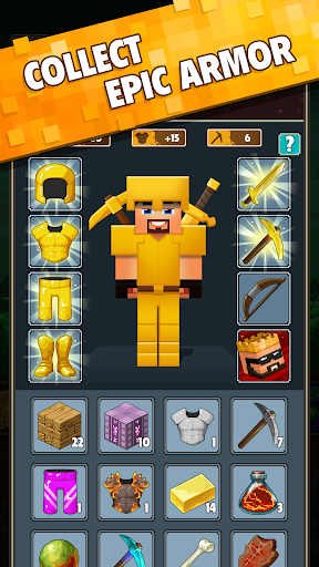 Minetap 3D: Boş-Birləşdirici RPG